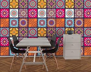 Decor Production Self Adhesive Wallpaper Wall Sticker for Home Decor, Living Room, Bedroom, Hall, Kids Room, Play Room (PVC Vinyl, Water Proof 10 sq.ft)16x90 Inches Each Strip