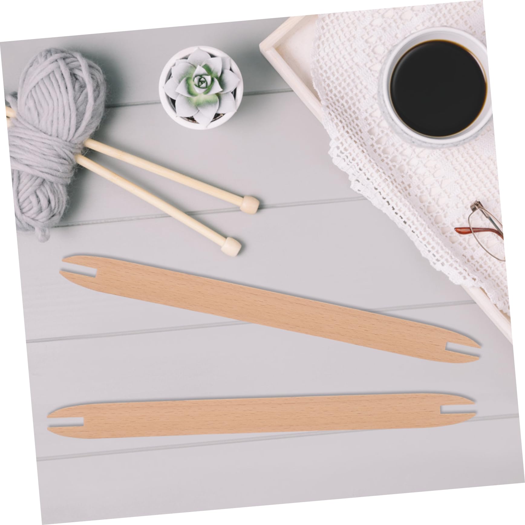 Uonlytech 4 Sätze Webschiffchen Weberei Stich-gadget Stricker Strickzubehör Weben Strickshuttle Webstock Holzweberschiffchen Diy-shuttles Schiffchen Weben Strick-shuttle Hölzern 2 Stück * 4
