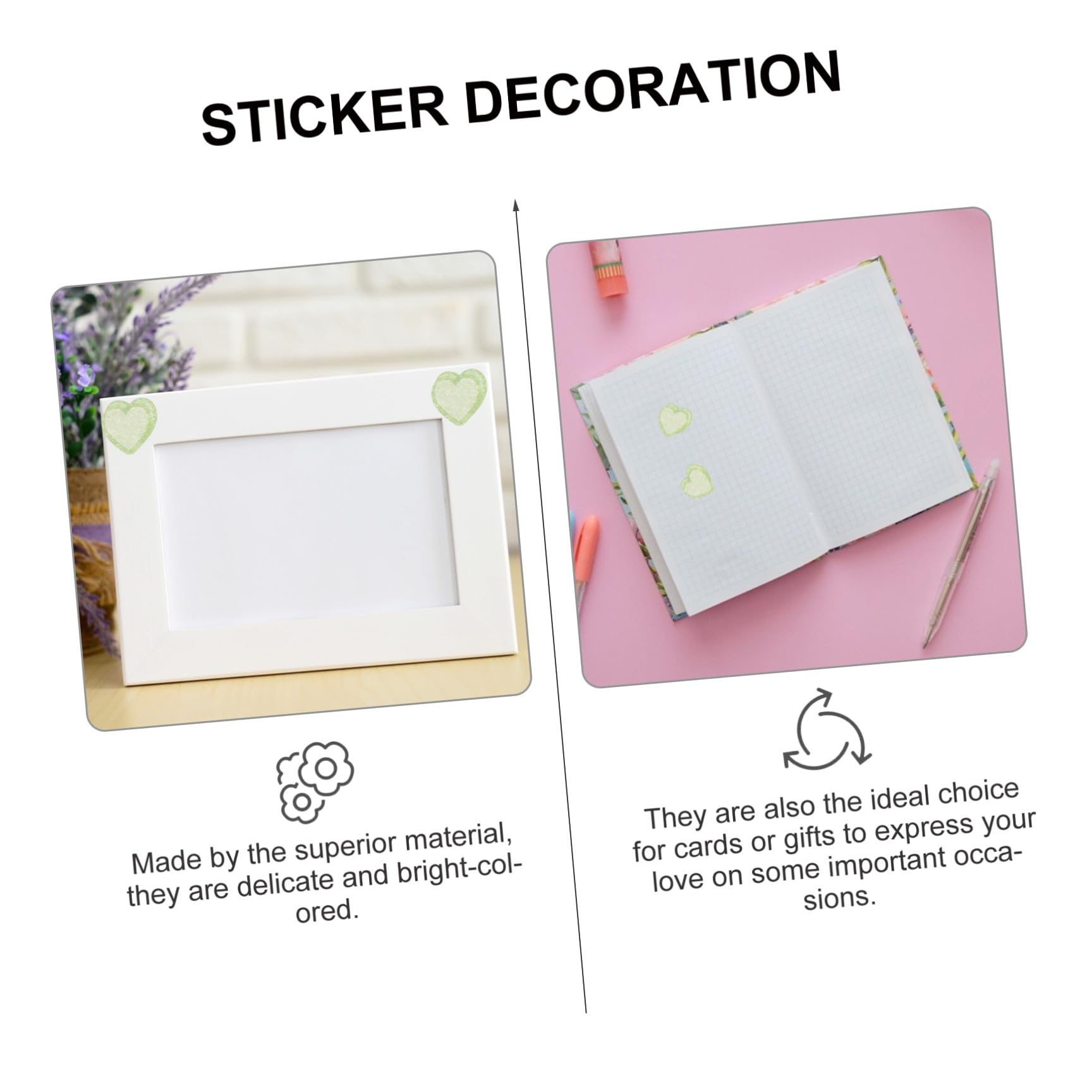 STOBOK 18 Nastro Washi Decorativo Forma Di Cuore Adesivi Per Scrapbooking e Fai Da Te Per Occasioni Speciali e Decorazioni Di