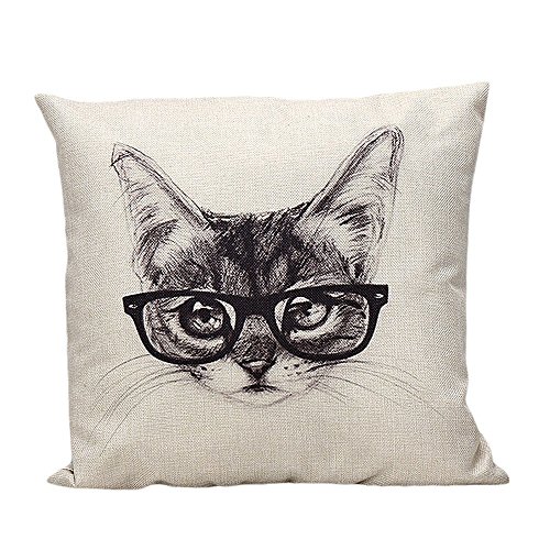Internet Vintage canapé lit Home Café Decor taie d’Oreiller Carré Housse de Coussin De Lin...