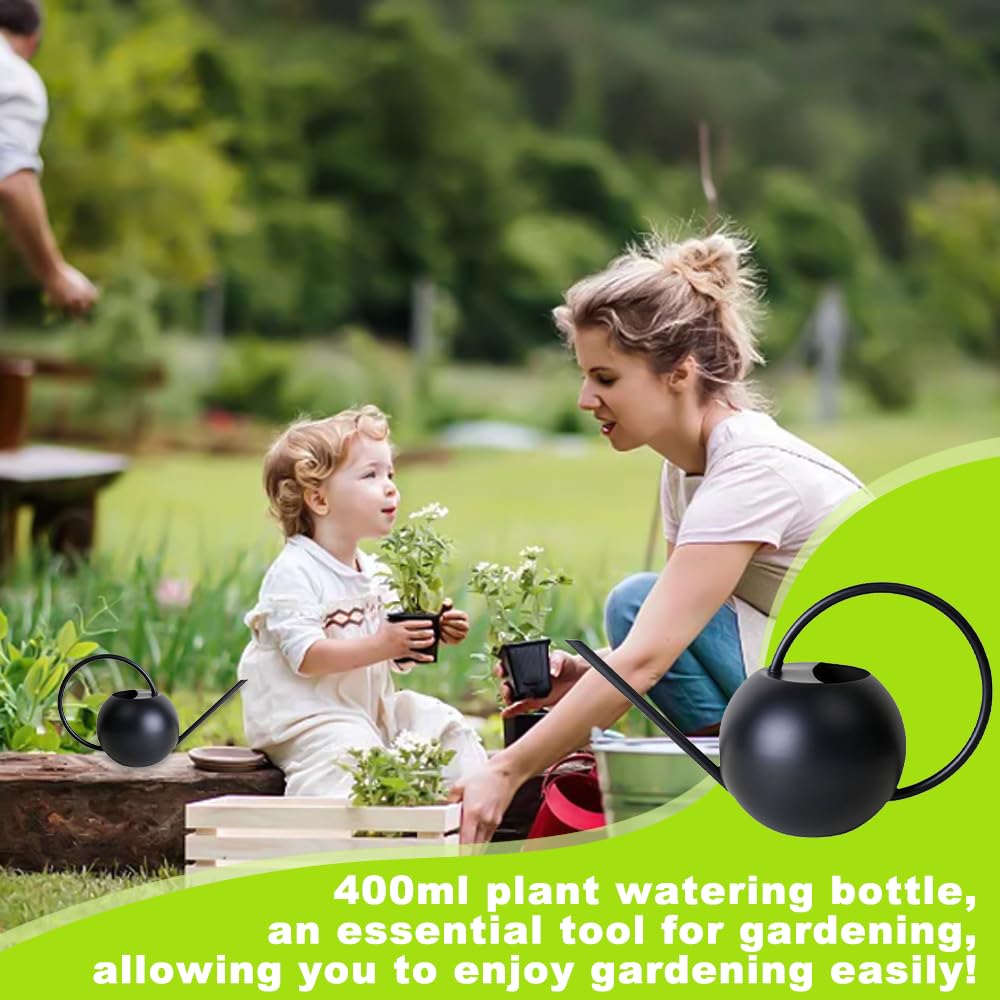 Arrosoir En Acier Inoxydable 1000ml Avec Long Bec - Arrosoir Plante Intérieur Et Jardin Noir
