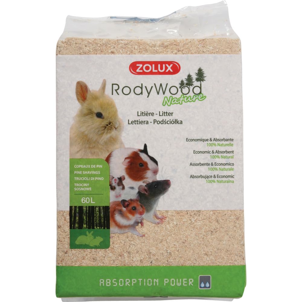 Zolux Rodywood Nature Katzenstreu, Zirbenspäne, 60 l