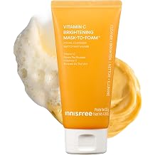 innisfree Vitamin C Mask-To-Foam Facial Cleanser | Non-Stripping Korean Face Wash | Brightening 2-in-1 Mask and Gentle Cleanser for Face | For All Skin Types