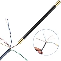 Vista 2 de Herramienta para desenroscar cables de red, separadores de alambre trenzado de doble cabeza para CAT5 CAT5e CAT6 CAT7 y teléfono (negro, 1 pieza)