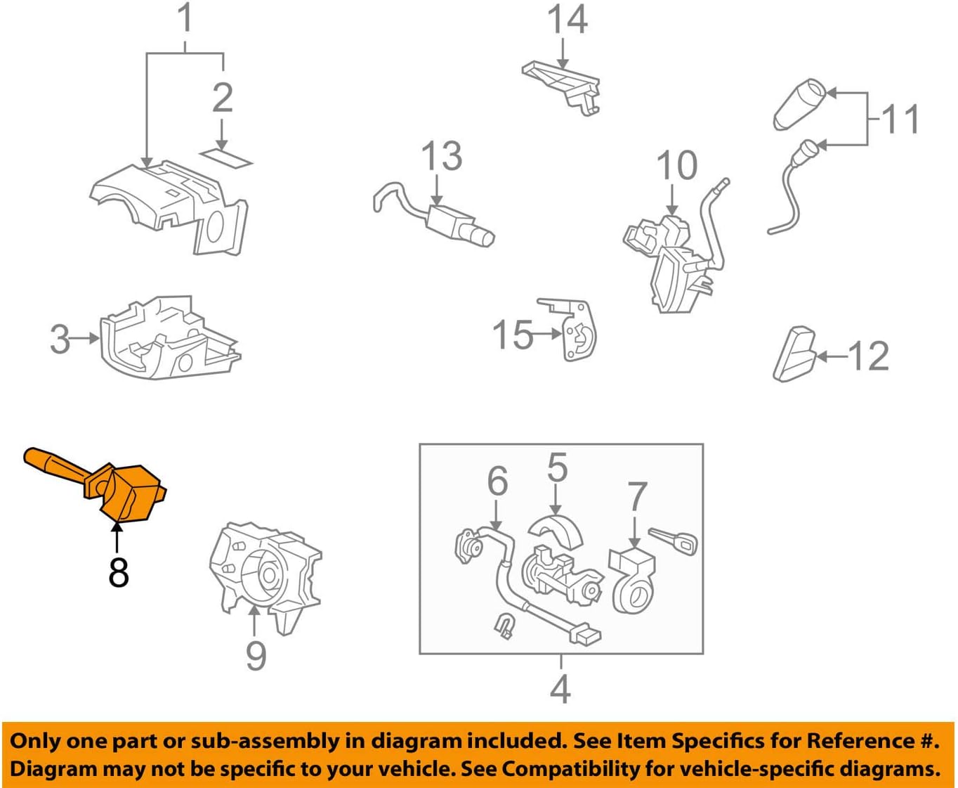 Genuine Honda 35256-SJC-A02 Windshield Wiper Switch Assembly