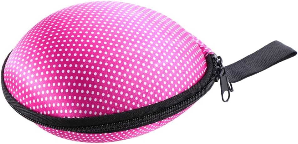 Ciieeo Silicone Invisible Bra Storage Case Small Zippered Travel Bag for Women Lingerie Organizer Pouch Underwear Storage Box and Toiletry Accessory Holder with Hand Strap Printed Fabric