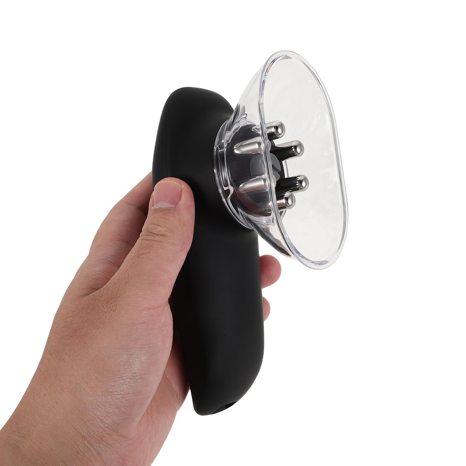 FRCOLOR Vakuum Schröpfmassagegerät aus Kunststoff mit Gebogenem Schabkopf | Schwarz, für Bauch und Rücken, Ergonomische Massage für Büroangestellte