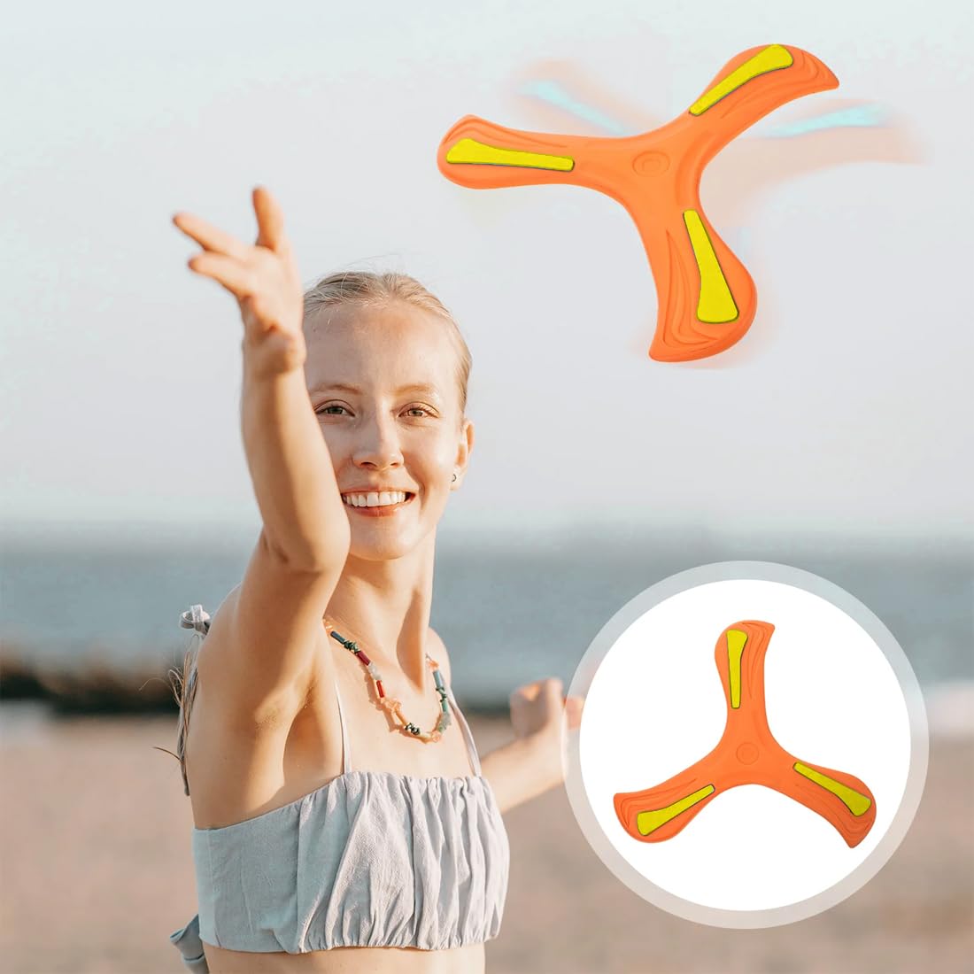 GXGM 5 PezziBoomerang, Boomerang Professionale Bambini, Volo Sicuro, Morbido e Stabile, Giochi all'Aperto per Principianti e Giovani Lanciatori