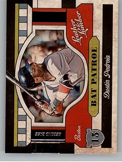 2019 Leather and Lumber RETAIL Bat Patrol #15 Dustin Pedroia Boston Red Sox Official MLBPA Licensed Panini Baseball Card