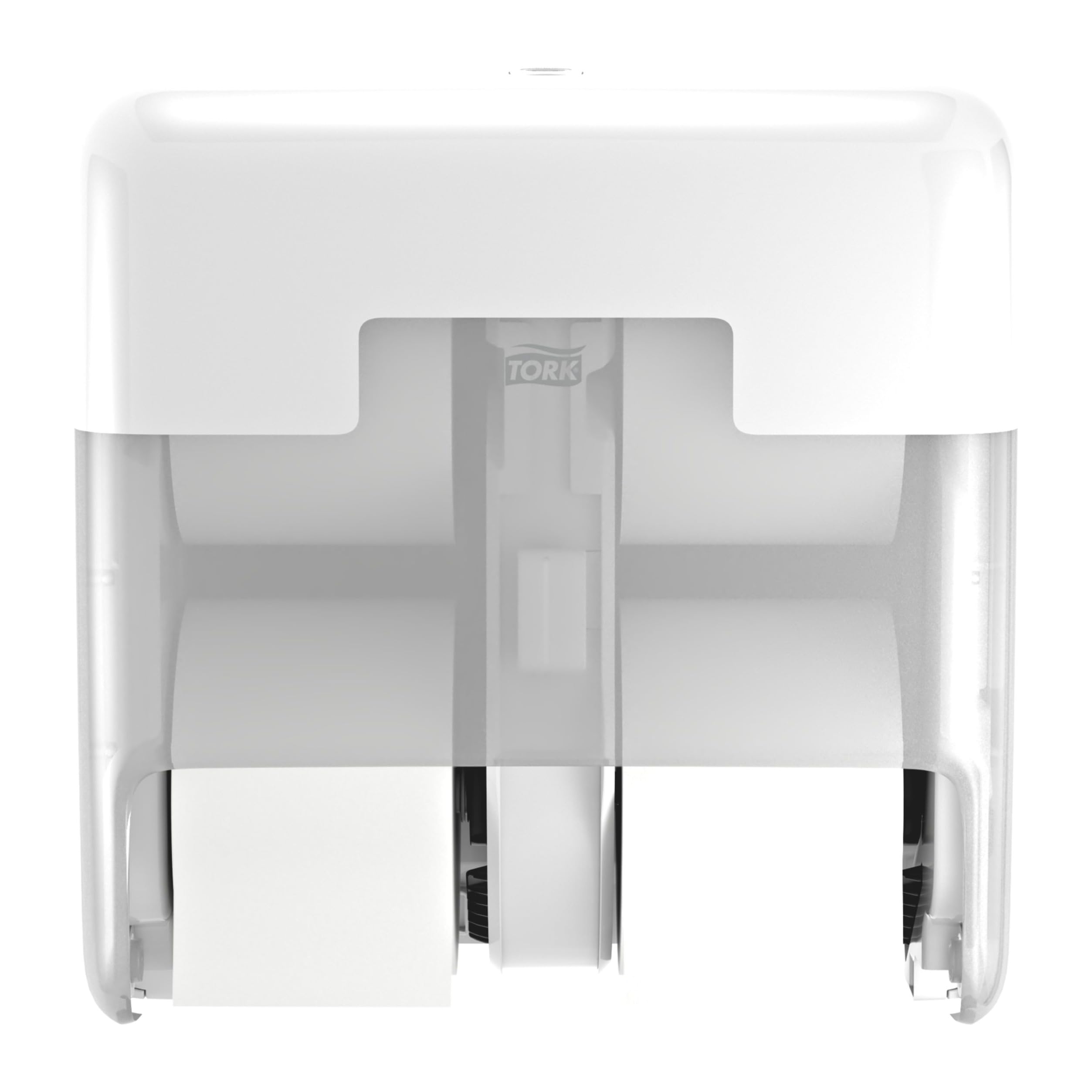 Tork OptiServe Dispenser quattro rotoli carta igienica senz'anima, bianco, T7, dispenser verticale, linea Elevation, 558051