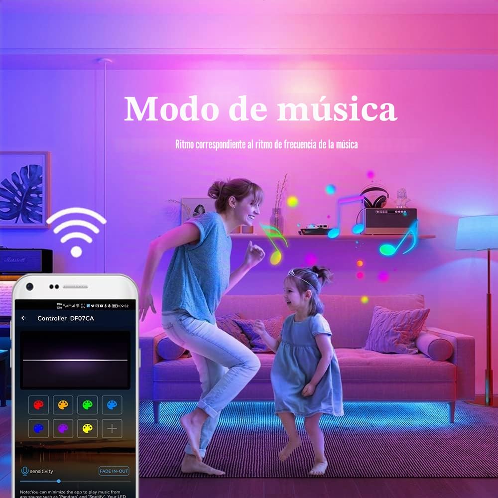 5m WiFi cob RGB LED Strip Light Chain 576led / M 2880leds 24v luz ajustable y deformable LED LIGHT Belt control remoto, Strip Light Belt se puede usar con Google Home Assistant/Alexa