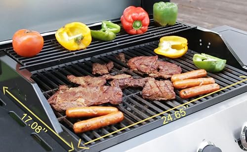 Vanston Liquid Propane Gas Grill, Stainless Steel Bbq Grill High Performance 3 Burners With Side Burner, 48,000 Btu Cart Style Perfect Patio Garden Picnic Backyard Barbecue Grill. #TOP4
