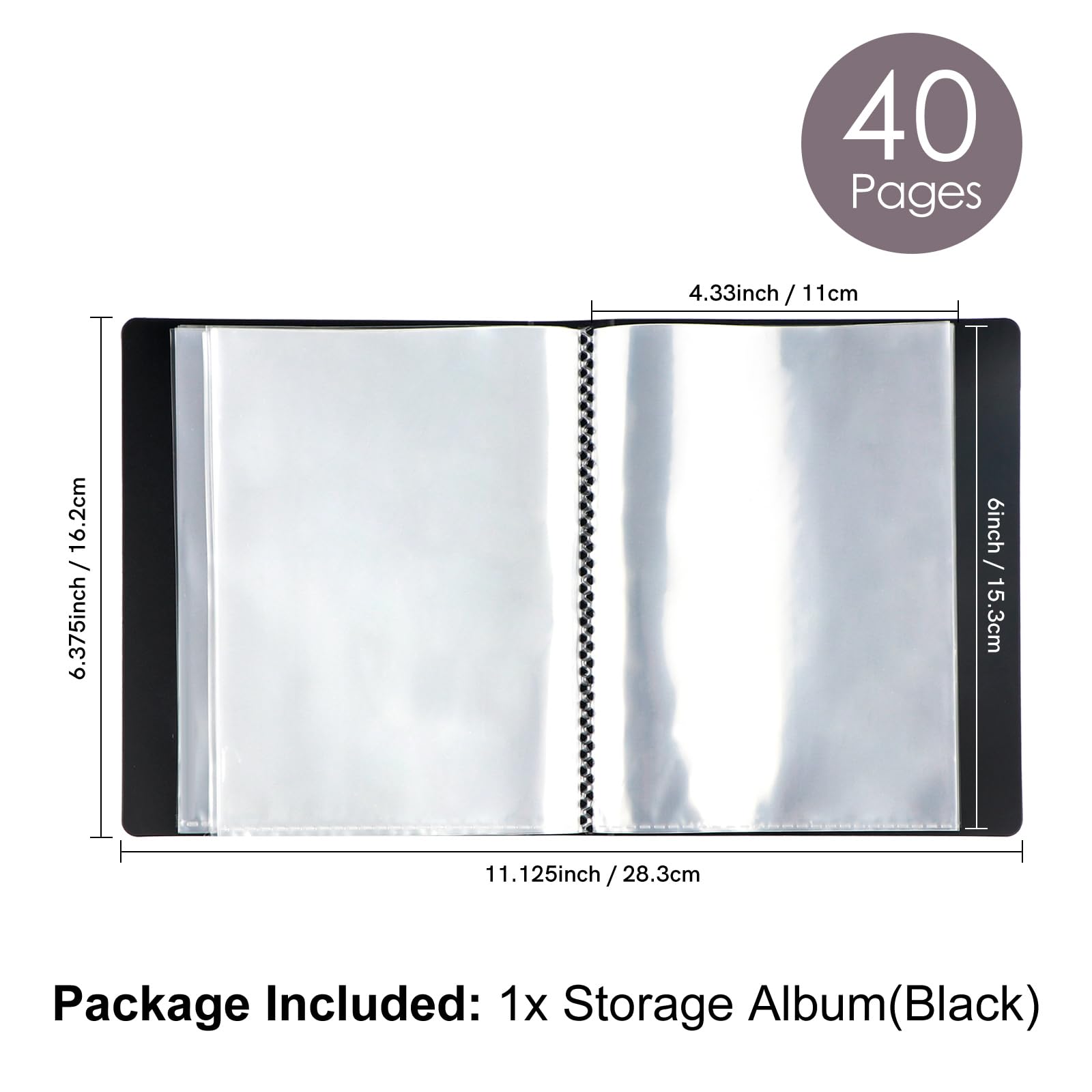 Briartw 2 Stuks A6 mini Album Opslag-Clear Sticker Foto Opslag Album-Stempel Snijmallen Opslag Boek Organizer Map Mini Opslag Boekje met 40 Pagina's Hold Ansichtkaarten Stickers Foto Die Cuts
