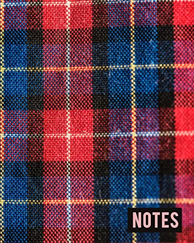 Notes: Plaid Pattern Printed Image Notebook for High School or University Student - Diary or Journal - Take Notes, Jot Down Ideas, or Make Plans - Compact 6'x9' Size with 120 College-Ruled Lined Pages