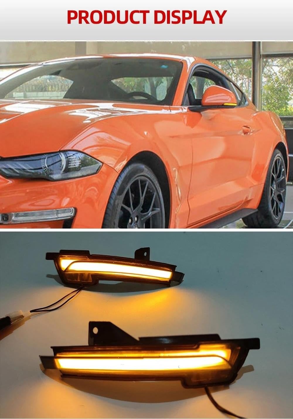 ダイナミックターンシグナルウィンカーサイドミラーインジケーターライト に適合する フォード に適合する マスタング S550 201