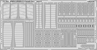 EDU72581 1:72 Eduard PE - PBM-5 PBM-5A Mariner Bomb Bay Detail Set (for use with the Minicraft kit) MODEL KIT ACCESSORY