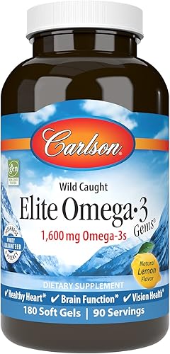 Aceite de Pescado con Omega 3 Carlson Labs Elite Gems,0.044 oz, 1