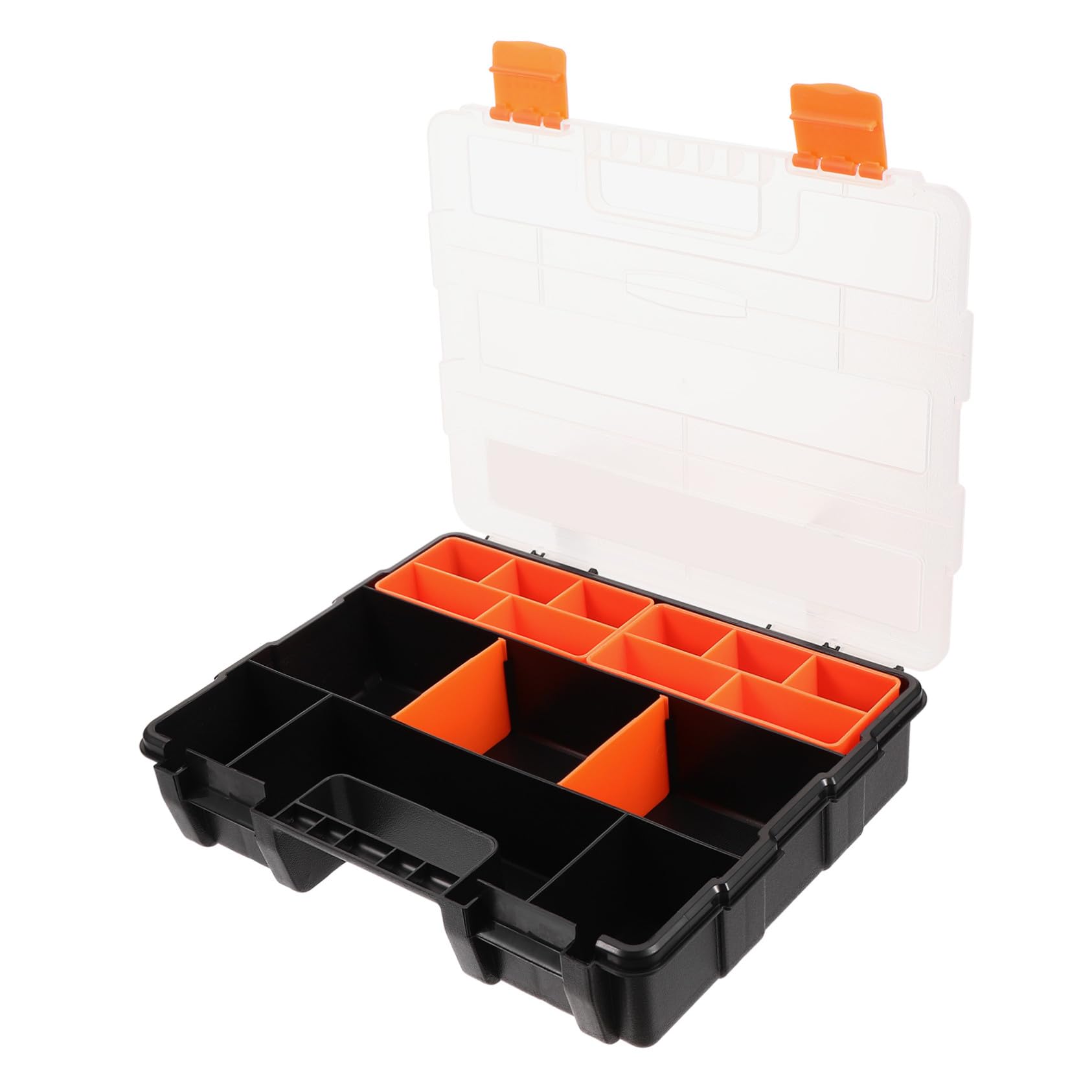 Boîte de rangement compartimentée avec protection des outils et plastique robuste pour garage
