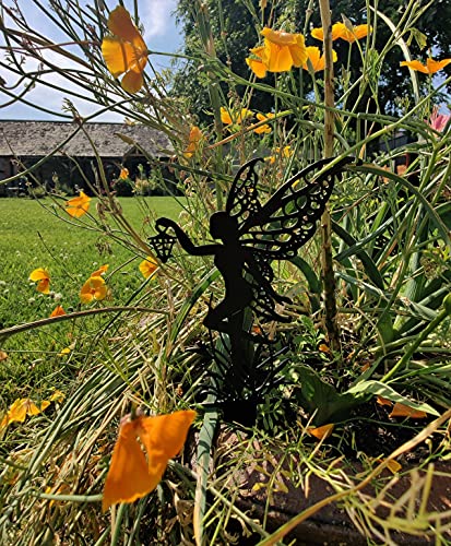 Somerset Quintessence Garden Fairies Metal Art. Fairy Alette Is A Garden Fairy Like No Other Metal Outdoor Decor For Your Patio, Pots, Lawn, Flower Beds Or Yard. Make Your Space Magical! #TOP5