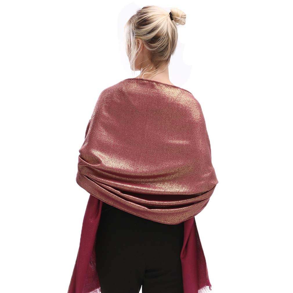 Bufandas y Chales Suaves de Pashmina para Mujer Bufanda de Colores Sólidos para Bodas