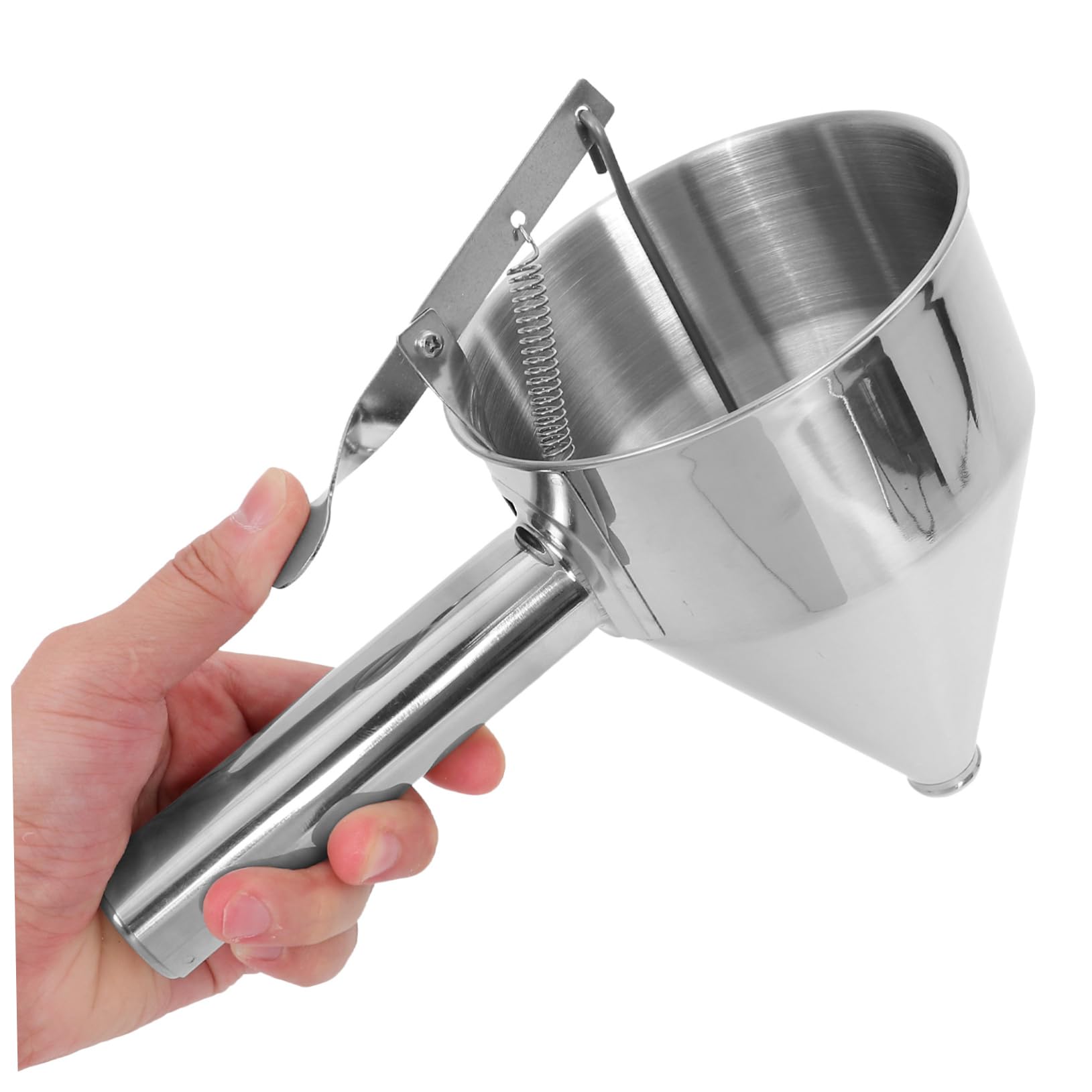 Attrezzo per Strauben in Acciaio Inossidabile Imbuto Conico e Distributore di Impasto Rimovibile per Utensili Cucina Inox e Accessori da Cucina