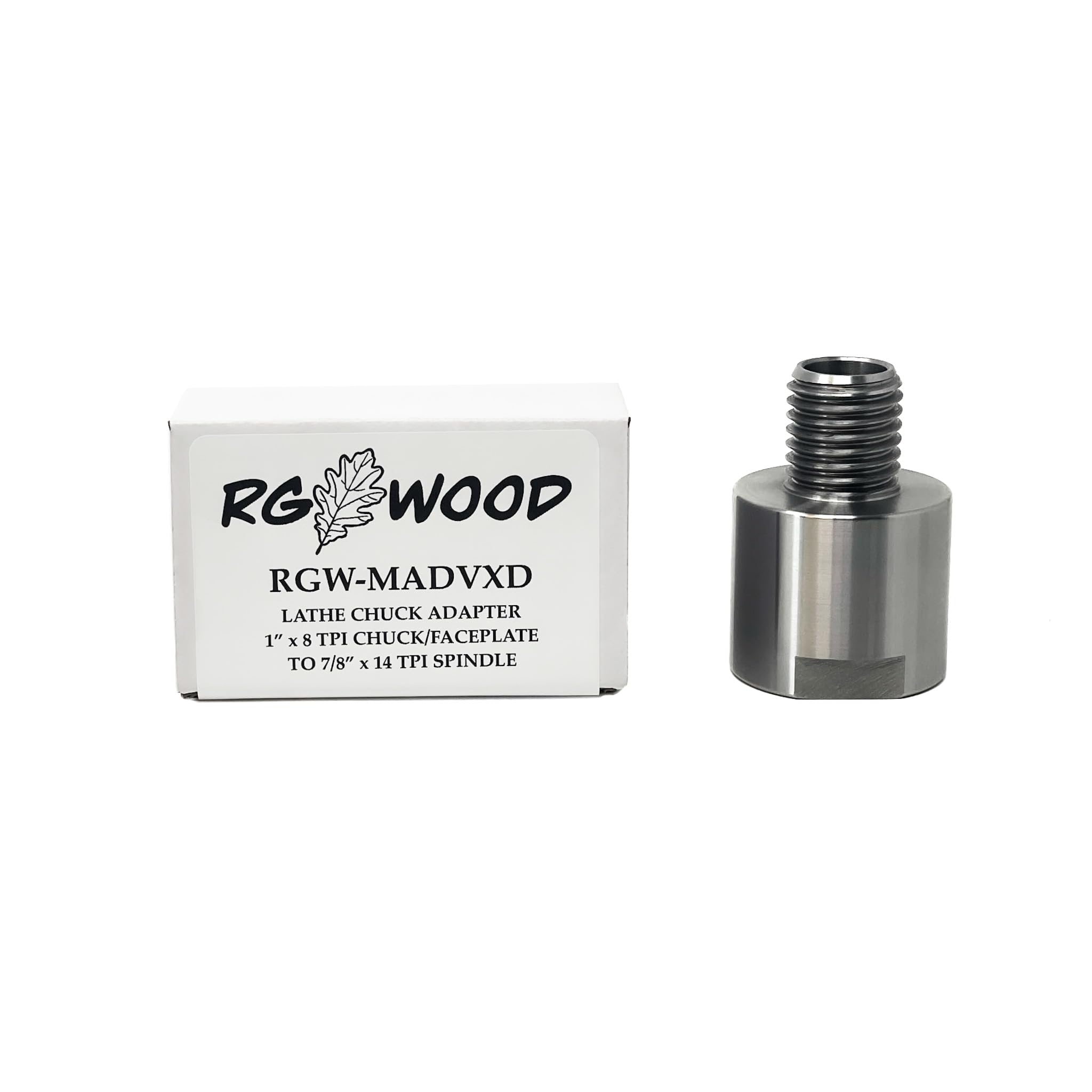 Adapter płyty czołowej uchwytu tokarskiego od tokarki 7/20.3 cm x 14 tpi (Beaver Rockwell itp.) do płyty czołowej lub uchwytu 2.5 cm x 8tpi