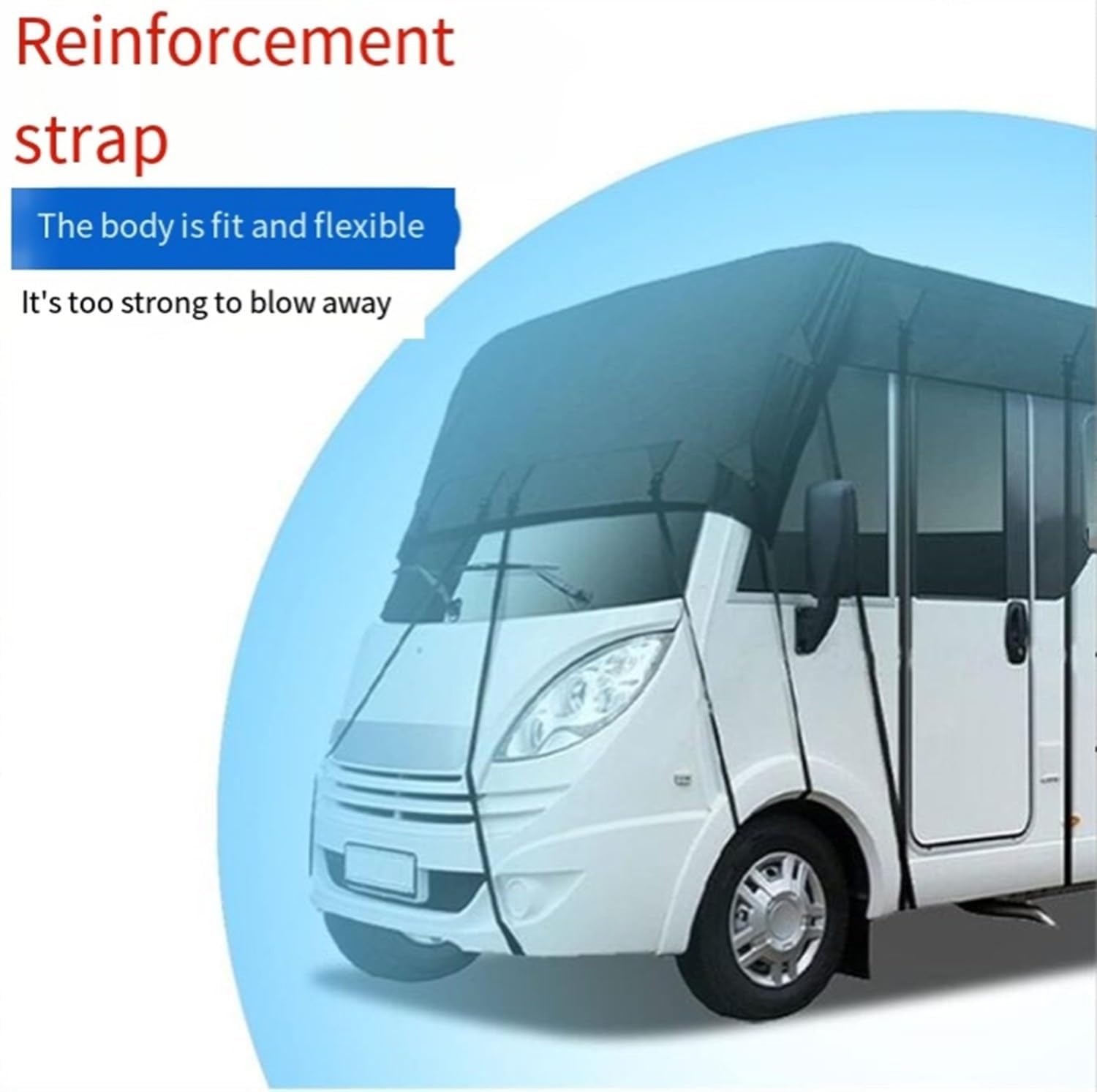 FUELIX Cubierta De Techo Resistente para Autocaravana Lona Impermeable 210D, Funda Caravana Cubierta Techo Autocaravana Protección contra La Nieve Y La Lluvia 7.5 * 3m