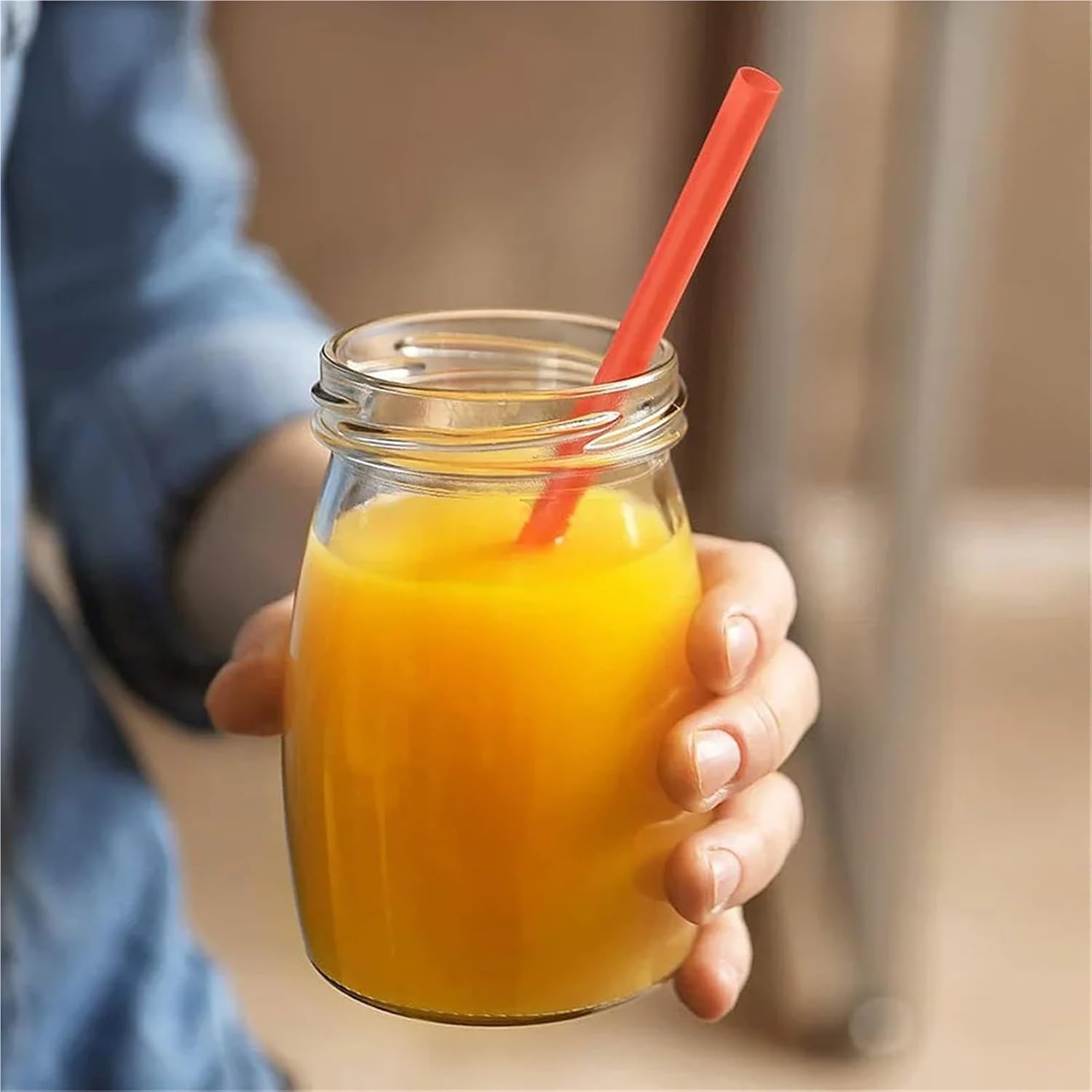 Plastic Straws 400-2400Pcs Color Big Straws Smoothie Bubble Boba Milk Tea Plastic Straw Bar Party Wedding Home Accessory(2400pcs)