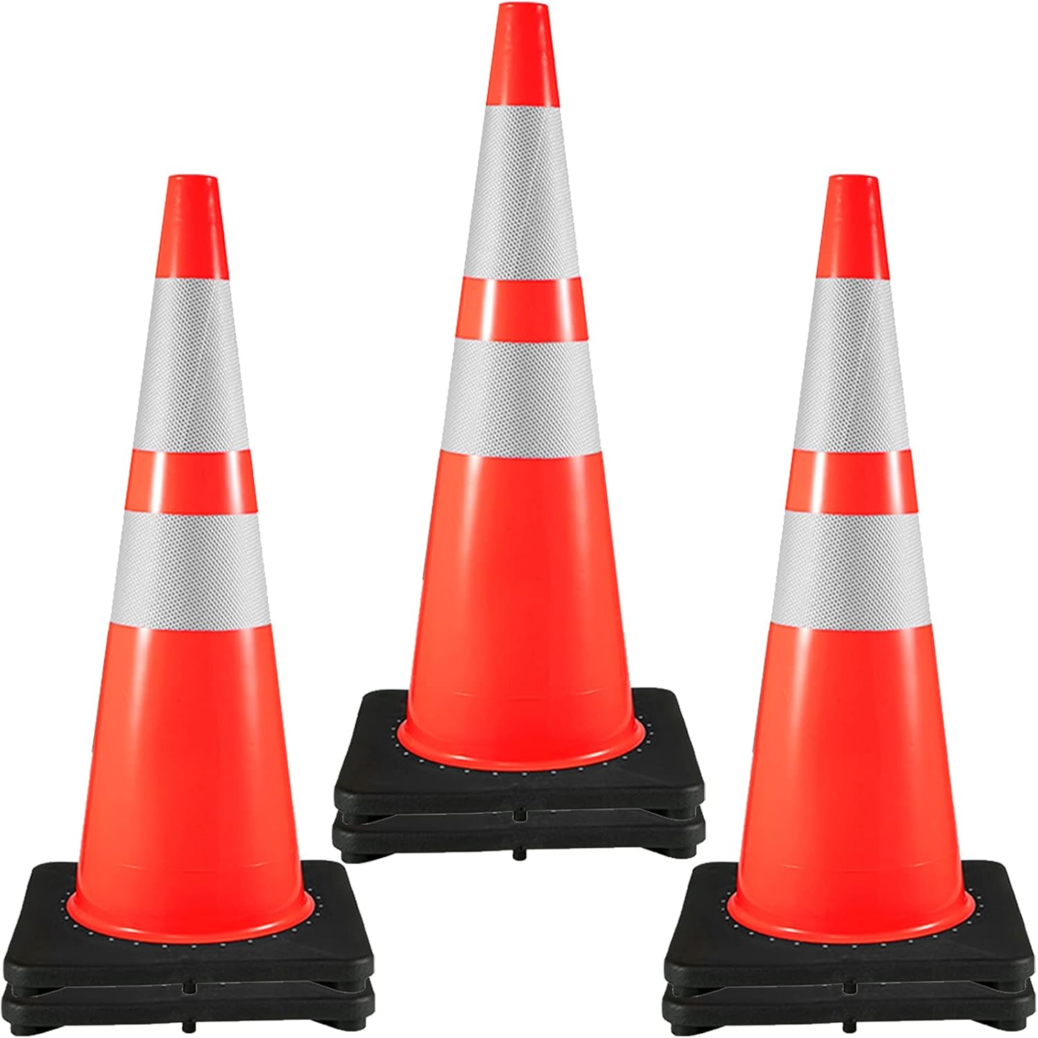 VEVOR Traffic Cones, Safety Cones, PVC Orange Traffic Safety Cone, with