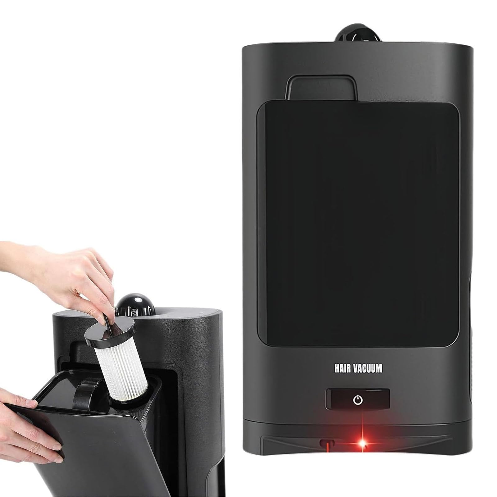 BeoyNot 1200W Hairdressing Vacuum Cleaner with Infrared Sensor, 2.7L Large Capacity Touchless Stationary Salon Vacuum for Pet Hair Dust Debris – Barbershop Trash Can