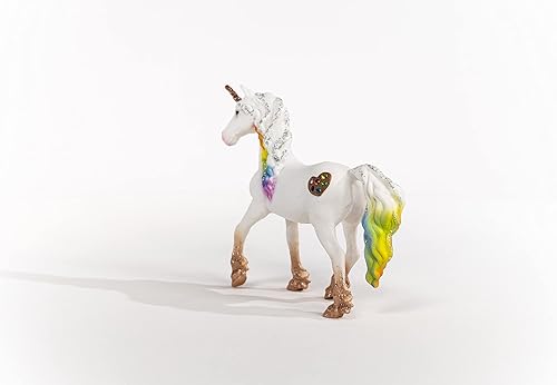 Miniatura 4 de Schleich bayala - Figura mítica de yegua de unicornio arcoíris con detalles decorativos brillantes y cuerno en espiral brillante, juguete divertido