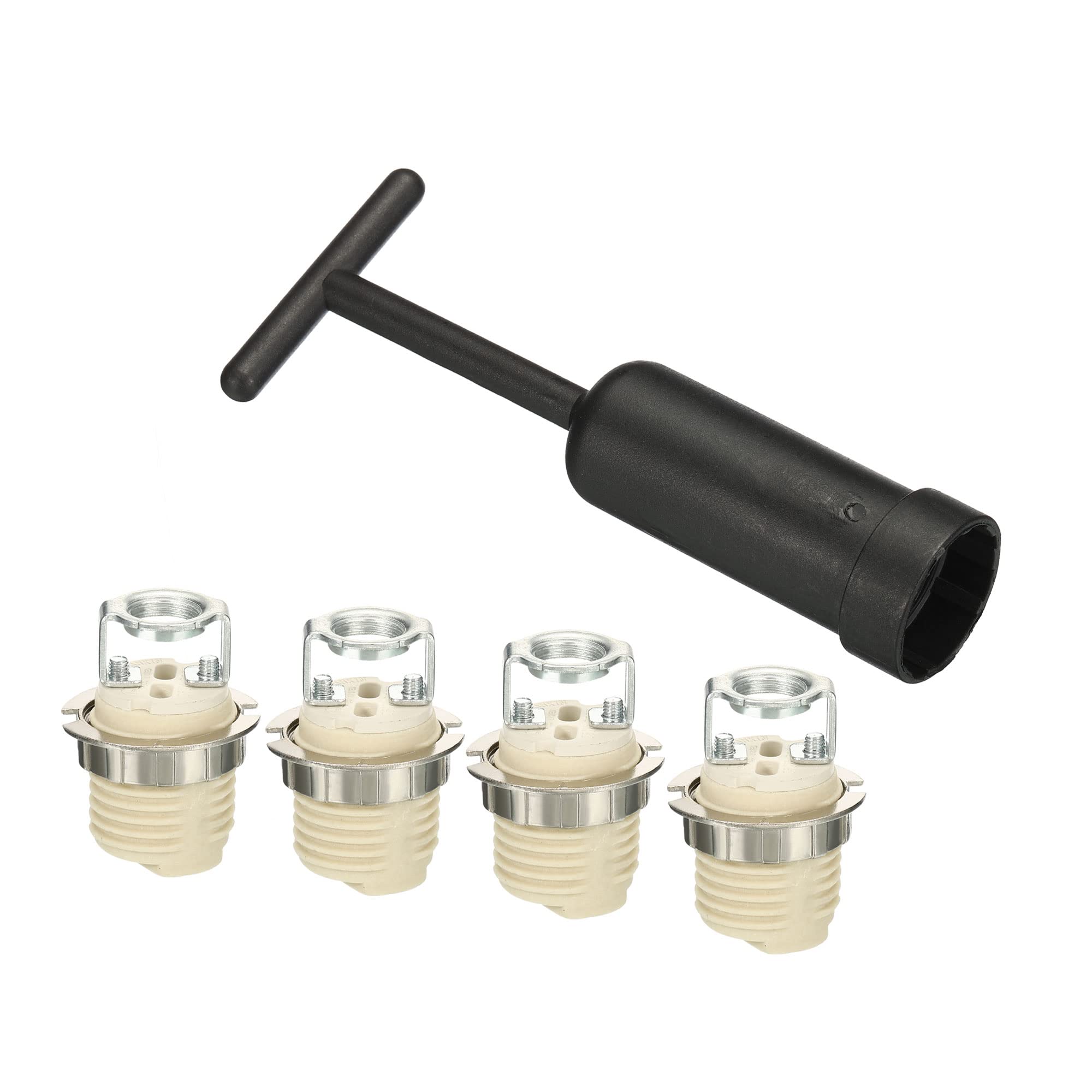 PATIKIL G9 Lampensockel-Set – 4 Stück, Keramik, 250V/2A, Mit 10 Cm Kabel, Für LED & Halogenlampen