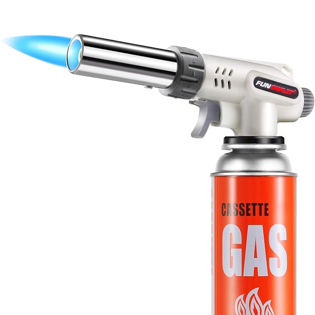 FunOwlet Butane Torch Kitchen Blow Lighter Culinary Torches Head Professional Chef Cooking Adjustable Flame For Sous Vide Creme