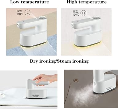 USB Handheld Steam Iron Portable Travel Wireless Garment Steamer 2 Gear Temperature Hanging Iron, 5000mAh Mini Heat Press Machine for T Shirt Hat