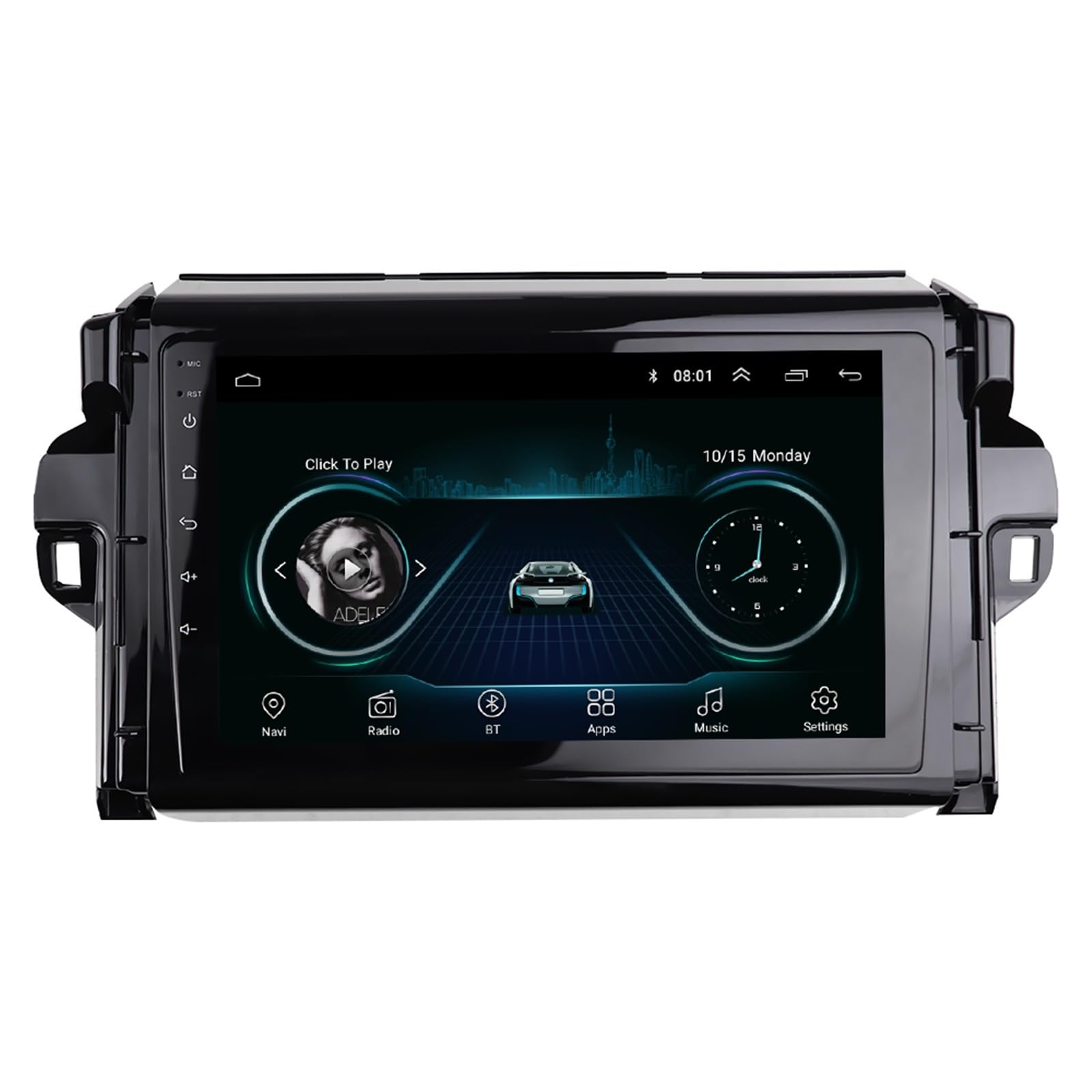 Placa de radio de coche compatible con Toyota FORTUNER Covert 2016 estéreo GPS reproductor de DVD Instalar panel envolvente Kit de marco Android