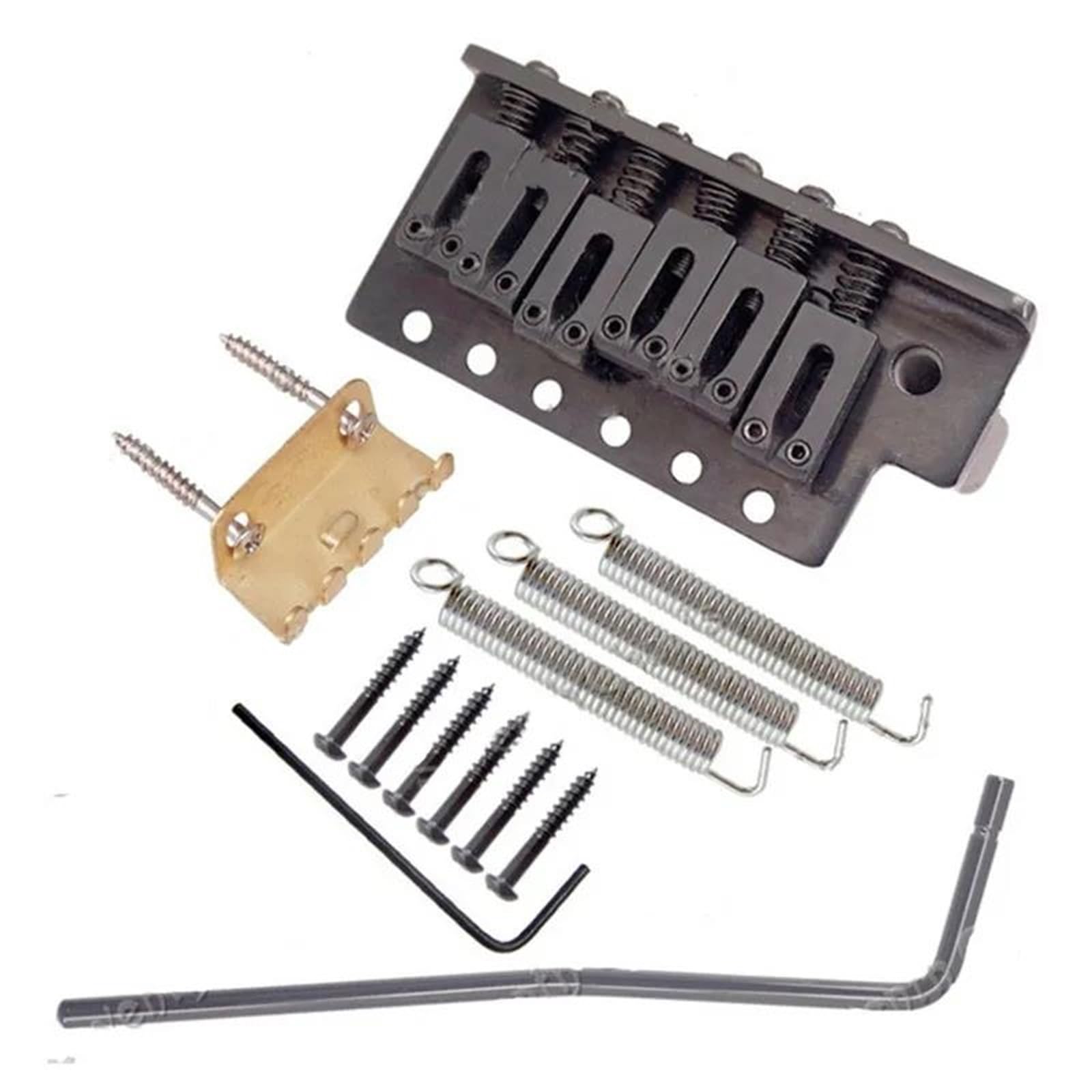 Standard Gitarren Brücke Zubehör Für Linkshänder E Gitarre Brückensattel Einzel Tremolo Verdickte Basis(Black)