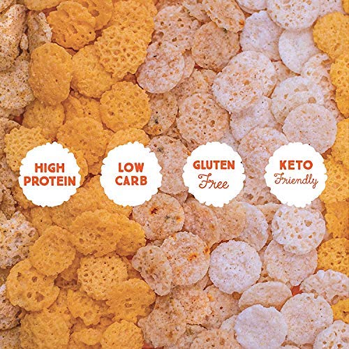 Whisps Asiago & Pepper Jack Cheese Crisps | Keto Snack, Gluten Free, Sugar Free, Low Carb, High Protein | 2.12Oz (6 Pack) #TOP4