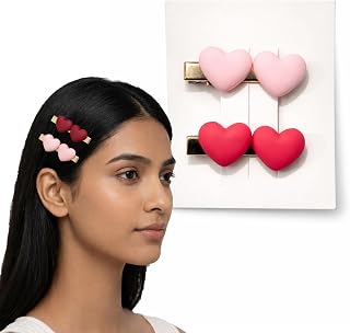 Heart Shaped Hair Clip Claw Clips For Women & Girls, Hair Clutcher For Women Stylish, Hair Clips For Girls Accessories, Sm... Price In India