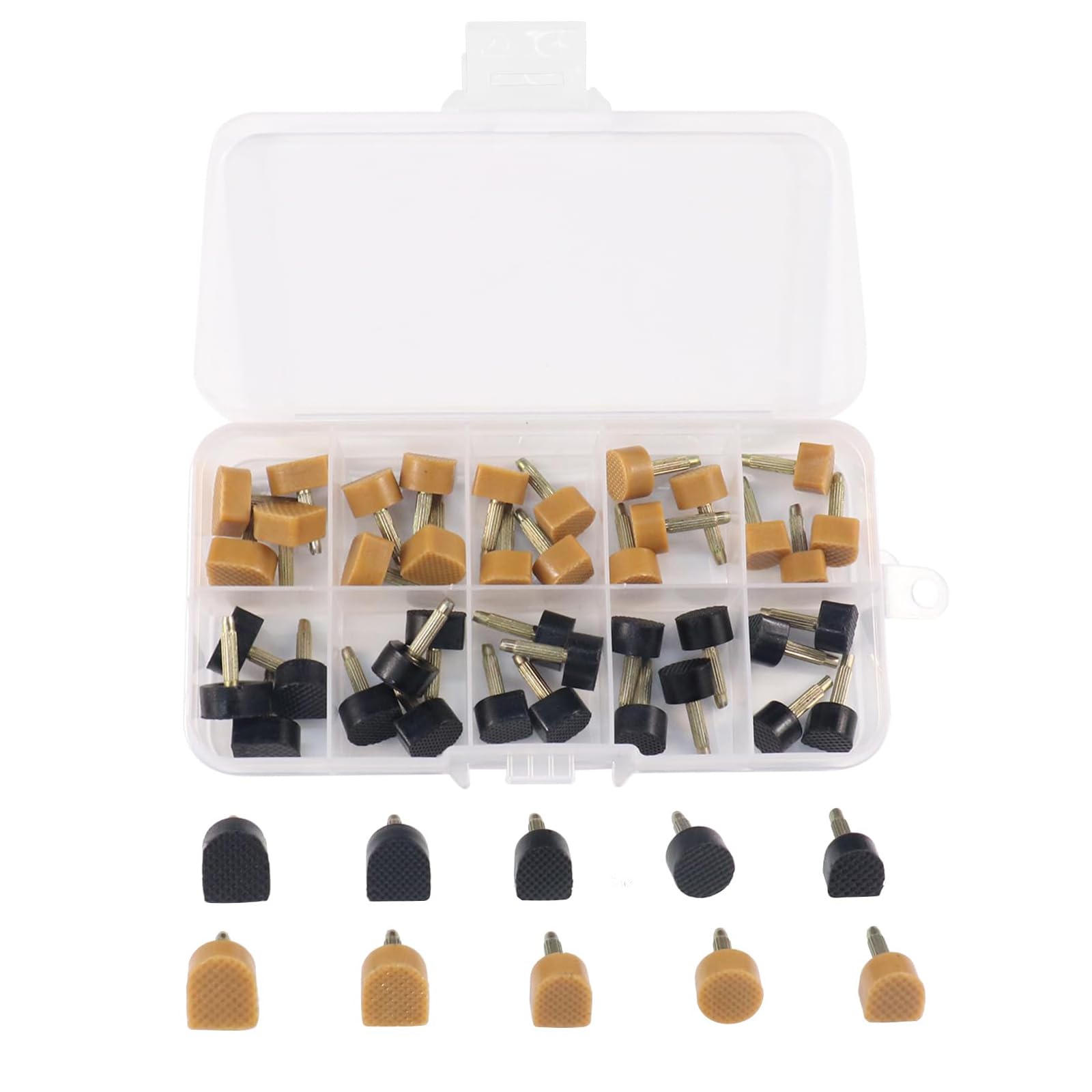 KASTWAVE Heel Replacement Tips for Women High Heel Shoes, Round and Square Heel Repair Caps With Stiletto Remove Pliers