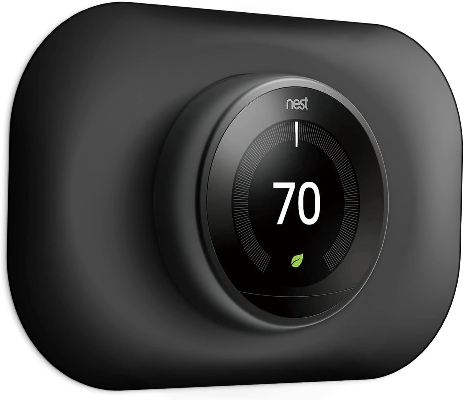 Compatible with Google Nest Thermostat 1st/2nd/3rd Wall Plate Cover - Petrichor Nest Thermostat Trim Kit, Made for Google Nest Thermostat 1st/2nd/3rd, Cover Imperfections Easy to Install - Black