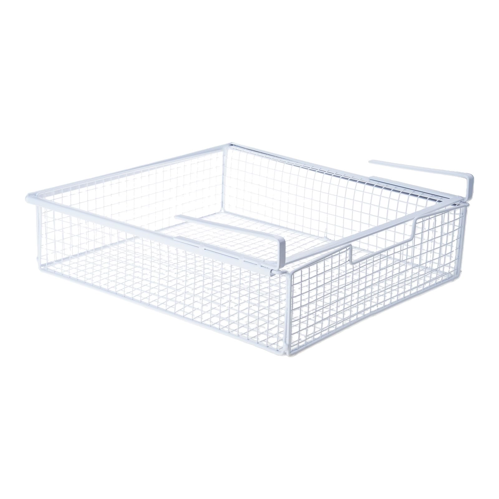 hogtnd Extendable Metal Hanging Drawer, Under Storage Basket, Multifunctional Wardrobe for Clothes, Rustproof Wardrobe Storage Shelf