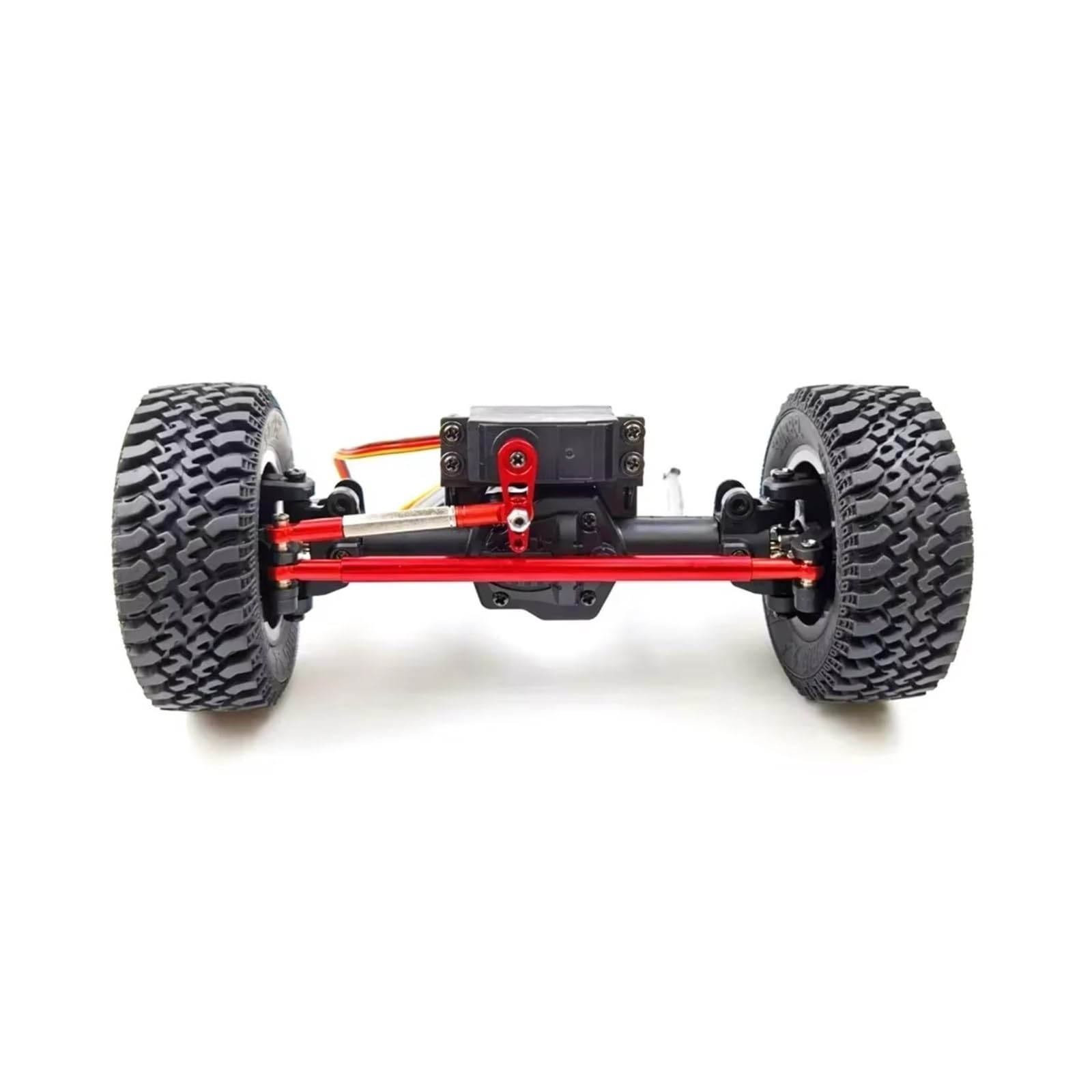 RC Car Accessories for Mn Mn86k Mn86ks 1/12 Metal Adjustable Steering Linkage Servo Link Pull Rod Servo Arm RC Car Crawler Upgrade Accessories Part Use(Red)