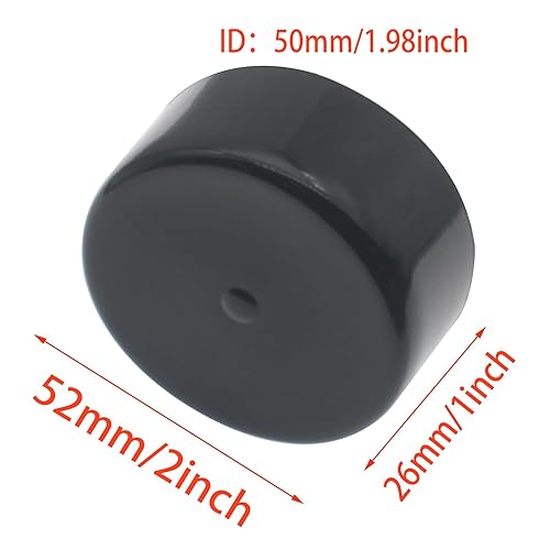 Miniatura 2 de FDXGYH 4 piezas de barras de rodamiento de 1.98 pulgadas, tapas negras de goma, cubiertas de polvo para buje de rueda de remolque, protector de