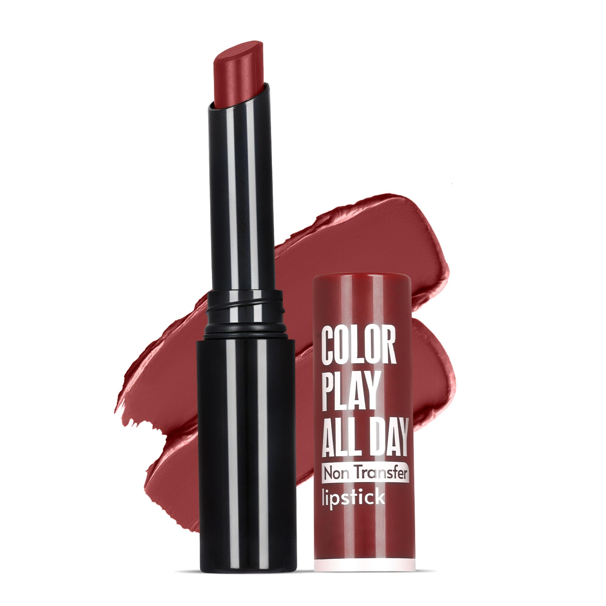 Fashion Colour Play all day Non Transfer Lipstick For Women | Matte Lipstick | Smooth Glide | Waterproof | Longlasting | Paraben-Free Lip Color for All Skin Tones | (Brick Red, 2gm)-image-13