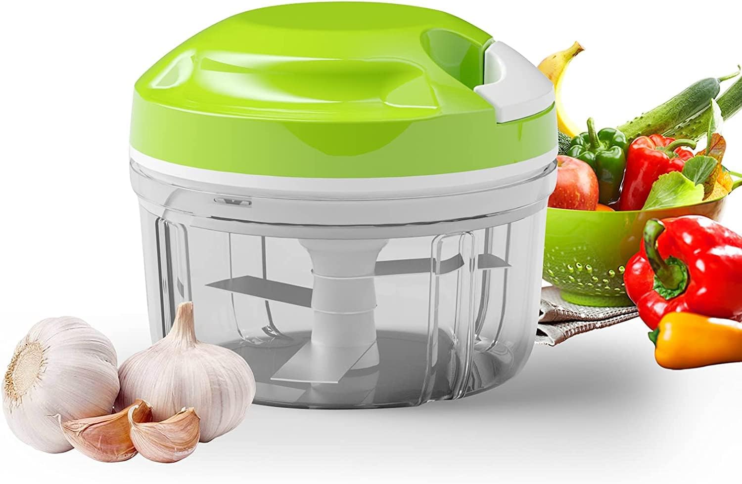 Elabli manual garlic mincer chopper Mini Powerful Hand Chopper Manual