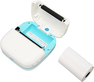 Mini Label Printer, Portable Barcodes QR Codes Label Maker Printer Smart Sticker Label Receipt Printer, BT Ink Free Thermal Printer for Android, for iOS Smartphone