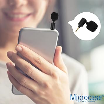 Microcase 90 Derece Döner Başlıklı Mini 3 Boğum Ses Kayıt ve Mikrofon 3,5mm - AL4943