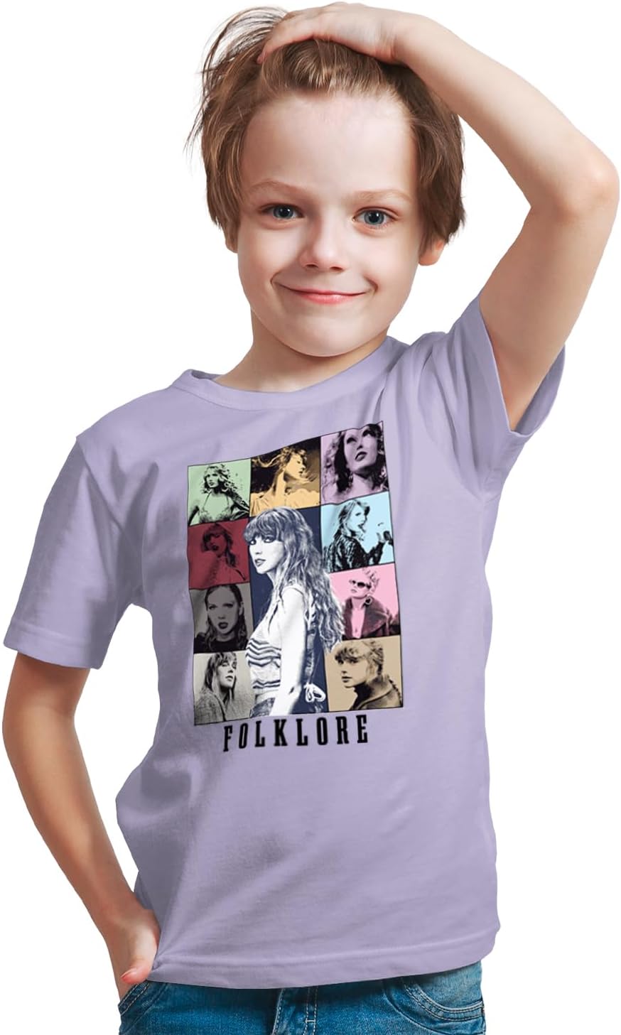 AirDropKids Muisc Swifties Graphic Printed T-Shirt for Boys & Girls Relaxed Fit 1889