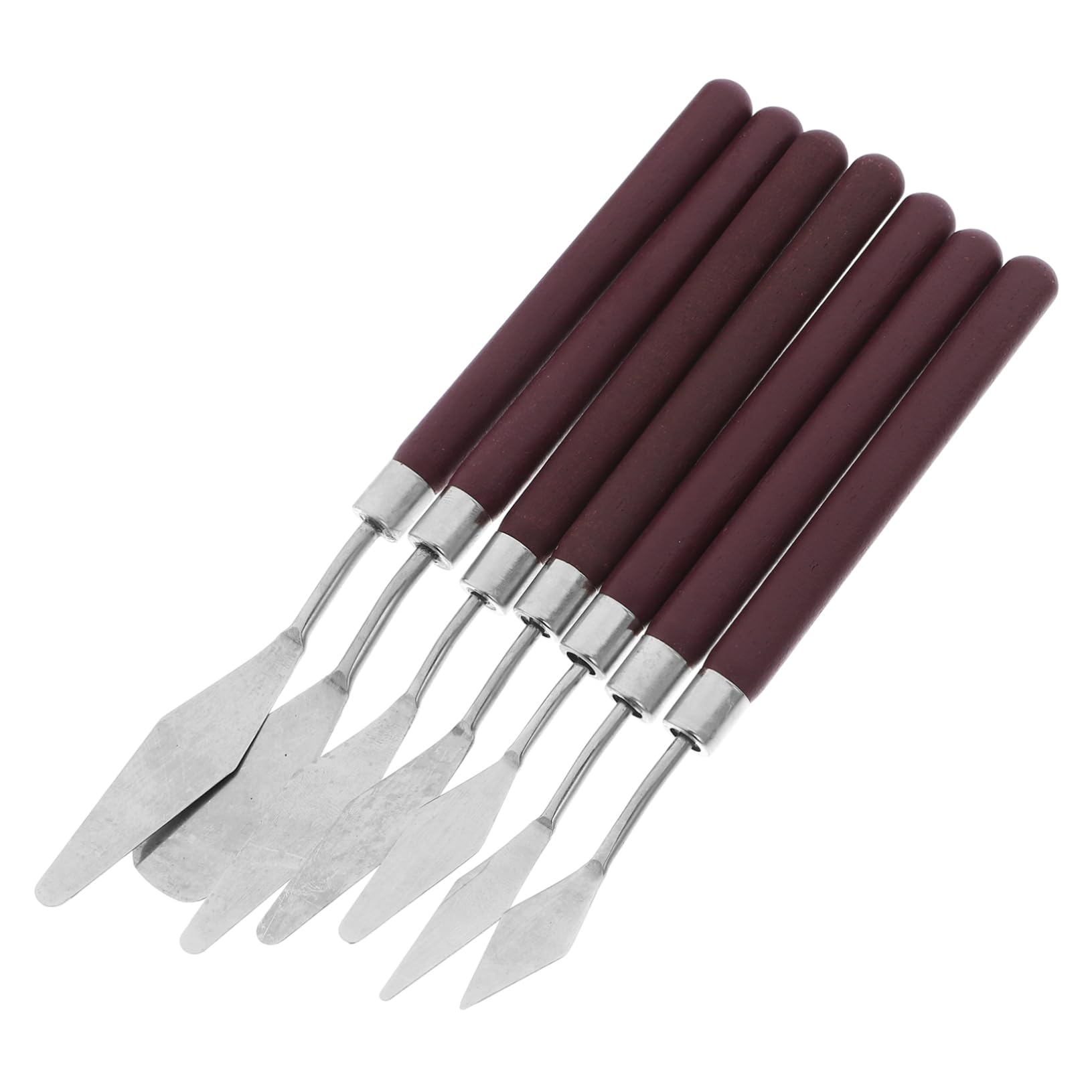 IWOWHERO Knife Tool Set 7pc Palette Knife Spatula Stainless Steel Oil Painting Knife Tool for Art Students Enthusiasts