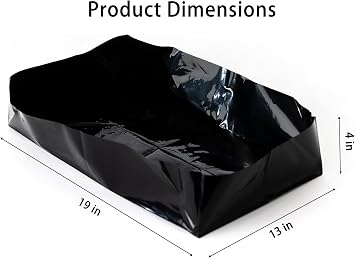 10 Pack Monotub Liners, Pre-Cut and Factory Folded, Fits 66-Quart Monotub, Storage Totes, Containers and More, Plastic Liners for Mushroom Monotub, Monotubs Sold Separately